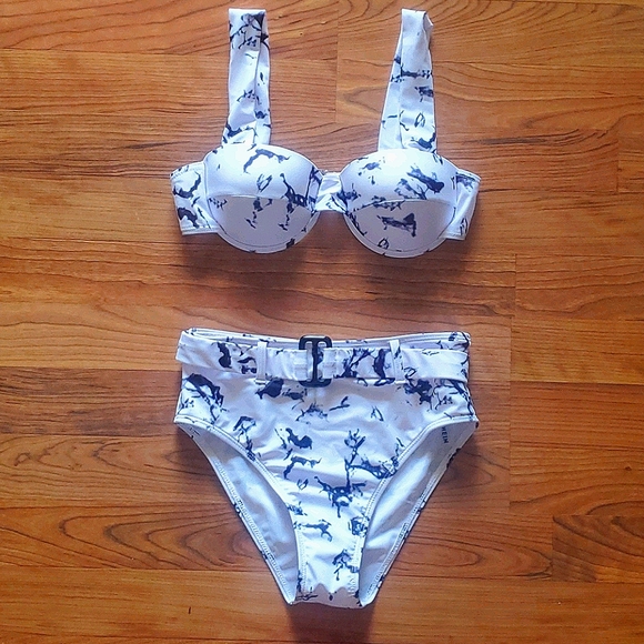 Shein high waisted marble bikini 👙 BNWOT size sm - Picture 1 of 6
